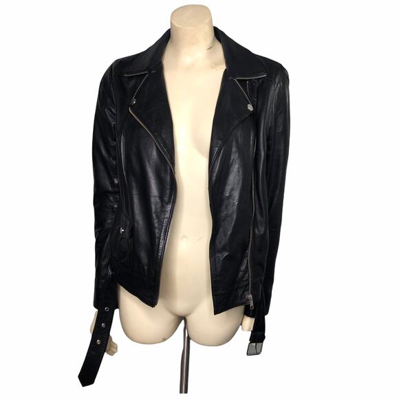 Trouve Black Softest Leather Moto Jacket - Picture 2 of 7
